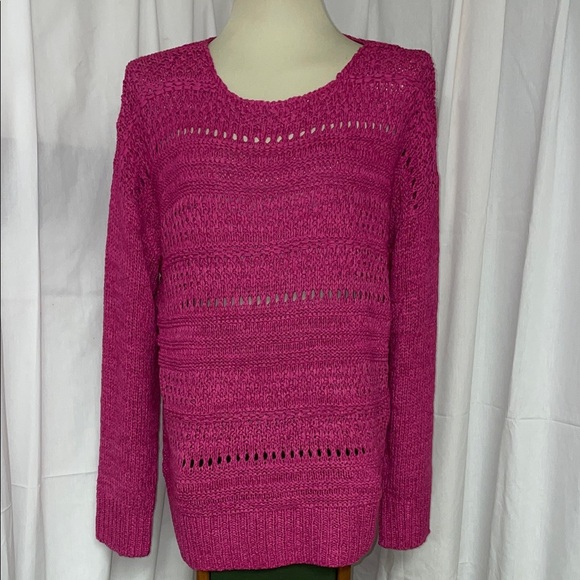 Joe Fresh Sweaters - Joe Fresh Crew Neck Barbie‎ Pink Knit Sweater.  Size XL. Never worn/NWOT.